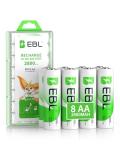 EBL 8 Pack High Capacity Rechargeable AA Batteries