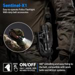 High Lumens Tactical Flashlight with Holster