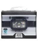 BLACK DIAMOND Storm 400 LED Headlamp, Waterproof and Dimmable Battery Powered Headlamp for Camping, Hiking, Hunting, Fishing, Work with Red Light Headlamp Mode, Graphite
