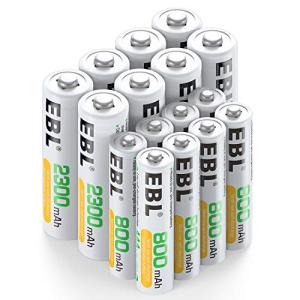 EBL 16 Rechargeable AA and AAA Battery Set