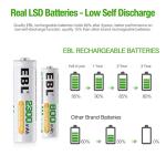 EBL 16 Rechargeable AA and AAA Battery Set