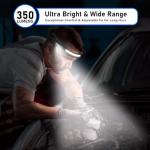 HyperDolphin Rechargeable LED Headlamp Set, 350 Lumens