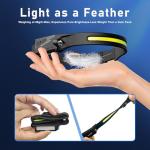 HyperDolphin Rechargeable LED Headlamp Set, 350 Lumens