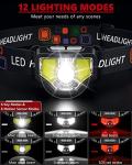 Rechargeable 1200 Lumen LED Headlamp 2-Pack