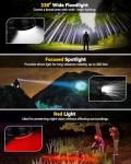 Rechargeable LED Headlamps with Motion Sensor - 2 Pack