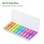 EBL 10-Pack High Capacity Rechargeable AAA Batteries