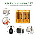 EOCIK 4 Pack Rechargeable AAA Batteries 550mAh
