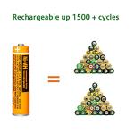 EOCIK 4 Pack Rechargeable AAA Batteries 550mAh