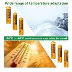 EOCIK 4 Pack Rechargeable AAA Batteries 550mAh