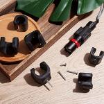 Jetec 4-Pack Flashlight Mounting Brackets with Clips