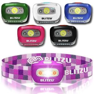 Lightweight Waterproof LED Headlamp with Red & White Light