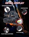 Lichamp 8-Pack Super Bright Camping Headlamps