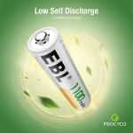 EBL 4-Pack AAA Rechargeable NiMH Batteries 1100mAh
