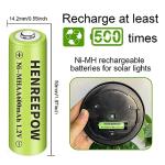 High Capacity AA Rechargeable Batteries for Solar Lights