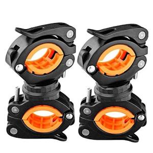 COSOOS 2 Pack Universal Flashlight Bicycle Mount