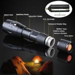 2 Pack High Lumens Zoomable LED Tactical Flashlights