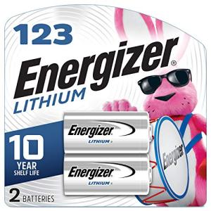 Energizer 123 Lithium Photo Batteries, 2 Pack