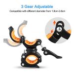 COSOOS 2 Pack Universal Flashlight Bicycle Mount