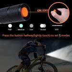 2 Pack High Lumens Zoomable LED Tactical Flashlights