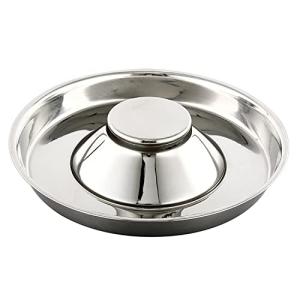 QIYADIN Stainless Steel Pet Bowl for Puppy and Cat, Dog Food and Water Feeding Bowl, Puppies and Kittens Weaning Bowls, Multiple Dogs and Cats Eat and Drink Together (1PC, L)