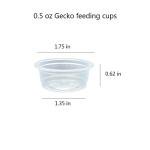 QIHYCUF 100 pcs Small Gecko Food and Water Cups Plastic Reptile Feeding Bowls Ledge Accessories for Crested Gecko Lizards Small Pets, 0.5 oz