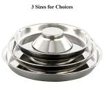QIYADIN Stainless Steel Pet Bowl for Puppy and Cat, Dog Food and Water Feeding Bowl, Puppies and Kittens Weaning Bowls, Multiple Dogs and Cats Eat and Drink Together (1PC, L)