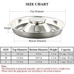 QIYADIN Stainless Steel Pet Bowl for Puppy and Cat, Dog Food and Water Feeding Bowl, Puppies and Kittens Weaning Bowls, Multiple Dogs and Cats Eat and Drink Together (1PC, L)