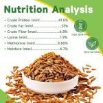 MTART 5LB Dried Black Soldier Fly Larvae Treat for Chicken, 100% Natural Non-GMO More Calcium Than Dried Mealworms High Protein Chicken Feed for Birds, Ducks, Layer Hens