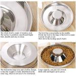 QIYADIN Stainless Steel Pet Bowl for Puppy and Cat, Dog Food and Water Feeding Bowl, Puppies and Kittens Weaning Bowls, Multiple Dogs and Cats Eat and Drink Together (1PC, L)