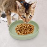 Cat Bowls Silicone Dog Bowls, Non Slip Dog Food Bowls Cat Feeding Bowls, Drinking Bowl Pet Bowl for Dry Food and Wet Food, 10 OZ/330ML Water or Food Bowl for Small Pets, Green 2pcs