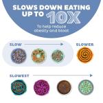 Outward Hound Large Slow Feeder Bowl, Puzzle Maze for Fast Eaters, Medium to Large Dogs, Helps Prevent Bloat & Aid Digestion, Holds 4 Cups Wet or Dry Food, Non-Slip, Made Without BPA, Blue