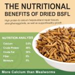 HATORTOP 10LB Dried Black Soldier Fly Larvae for Chickens - Non-GMO Insect Larvae Treats More Calcium Than Mealworms, High Protein Chicken Feed for Backyard Poultry - BSFL, Bird Food, Chicken Worms