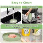 Cat Bowls Silicone Dog Bowls, Non Slip Dog Food Bowls Cat Feeding Bowls, Drinking Bowl Pet Bowl for Dry Food and Wet Food, 10 OZ/330ML Water or Food Bowl for Small Pets, Green 2pcs