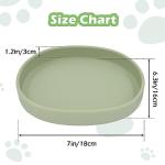 Cat Bowls Silicone Dog Bowls, Non Slip Dog Food Bowls Cat Feeding Bowls, Drinking Bowl Pet Bowl for Dry Food and Wet Food, 10 OZ/330ML Water or Food Bowl for Small Pets, Green 2pcs