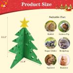 Vehomy Rabbit Foraging Puzzle Toy - Christmas Tree Guinea Pig Bunny Hamster Vegetable Hay Feeder