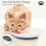 Dazhshun Cat Bowls,Ceramic Cat Food Bowls for Indoor Cats,Whisker Fatigue Shallow Cats Dishes for Food and Water,Non-Slip Silicone Kitten Food Bowls,3 Pack Kitten Plates Feeding and Drinking