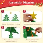 Vehomy Rabbit Foraging Puzzle Toy - Christmas Tree Guinea Pig Bunny Hamster Vegetable Hay Feeder