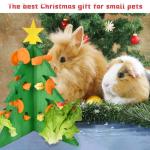 Vehomy Rabbit Foraging Puzzle Toy - Christmas Tree Guinea Pig Bunny Hamster Vegetable Hay Feeder