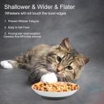 Dazhshun Cat Bowls,Ceramic Cat Food Bowls for Indoor Cats,Whisker Fatigue Shallow Cats Dishes for Food and Water,Non-Slip Silicone Kitten Food Bowls,3 Pack Kitten Plates Feeding and Drinking