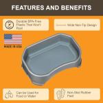 Neater Pet Brands Large Water Bowl for Dogs, Outdoor Dog Water Bowl (1.25 Gallon Extra-Large Capacity), Big Trough Style Food Dish for Indoors or Outside, No Spill Large Dog Bowls, Gunmetal Grey