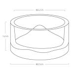Niteangel Hamster Feeding & Water Bowls- Mount Fuji Series Glass Drinking Bowls for Dwarf Syrian Hamsters Gerbils Mice Rats or Other Similar-Sized Small Pets