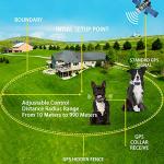 Blingbling Petsfun GPS Wireless Dog Fence System for 2 Dog, Electric Satellite Technology Pet Containment System by GPS Signal Boundary Pets with Waterproof & Rechargeable Collar Receiver (Black)