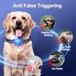Dog Bark Collar for Large Medium Dogs,Automatic Barking Collar with 3 Training Mode,Rechargeable Anti Bark Collar with 8 Adjustable Sensitivity (Blue)