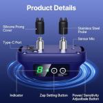 Dog Bark Collar for Large Medium Dogs,Automatic Barking Collar with 3 Training Mode,Rechargeable Anti Bark Collar with 8 Adjustable Sensitivity (Blue)