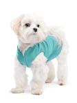 Gold Paw Stretch Fleece Dog Coat, Stretchy Pet Sweater, Machine Washable Pullover for Winter and Fall, Turquoise, 8