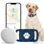 Smart Pet Tracker for Collar - Dog Trackers Pet Location Tracker with Holder, No Monthly Fee, Anti-Lost Tracking Device for Pets, Luggage, Bag Straps,Compatible with iOS & Android