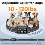 Dog Training Collar, 3300FT Dog Training Collar with Remote, IPX7 Waterproof Collar with Beep, Vibration, Fits for Large Medium Small Dogs, Keypad Lock and Flashing Light (10-120Lbs)