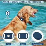 Smart Pet Tracker for Collar - Dog Trackers Pet Location Tracker with Holder, No Monthly Fee, Anti-Lost Tracking Device for Pets, Luggage, Bag Straps,Compatible with iOS & Android