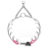 Herm Sprenger Chrome Plated Steel Dog Collar with Quick Release ClicLock Buckle and Biothane Insert Training Collar for Dogs Made in Germany (Passionfruit Pink, 16in x 2.25mm(neck size up to 13-14in))