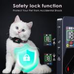Cat Training Collar Cat Bark Collar with Remote Electric Cats Shock Collar 3300FT IP67 Waterproof 3 Training Modes Beep Vibration Shock Mode Top Meowing Effective for Bad Behavior Carbon Black